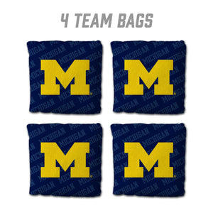 Michigan Wolverines Cornhole Bags 4 Pack - Blue