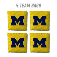 Michigan Wolverines Cornhole Bags 4 Pack - Yellow
