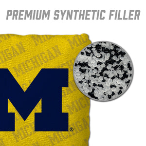 Michigan Wolverines Cornhole Bags 4 Pack - Yellow