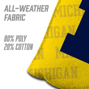 Michigan Wolverines Cornhole Bags 4 Pack - Yellow