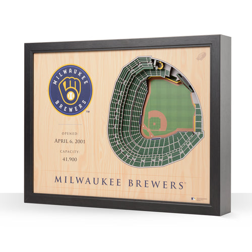 Milwaukee Brewers Stadiumview 3D Wall Art