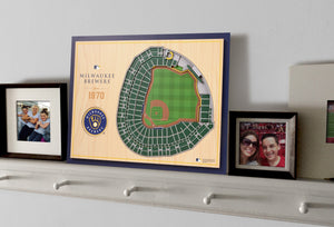 Milwaukee Brewers 5 Layer 3D Stadiumview Wall Art