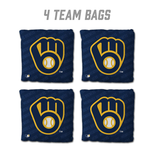 Milwaukee Brewers Cornhole Bags - 4 Pack - Blue