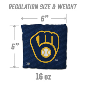 Milwaukee Brewers Cornhole Bags - 4 Pack - Blue