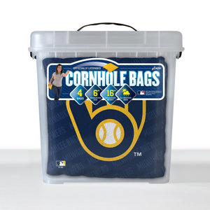 Milwaukee Brewers Cornhole Bags - 4 Pack - Blue