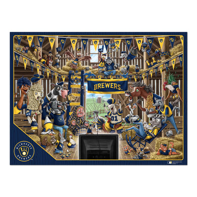 Milwaukee Brewers Barnyard Fans 500 Piece Puzzle