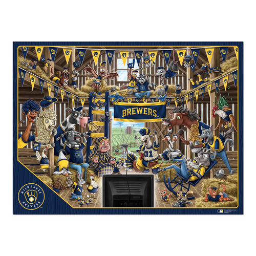 Milwaukee Brewers Barnyard Fans 500 Piece Puzzle