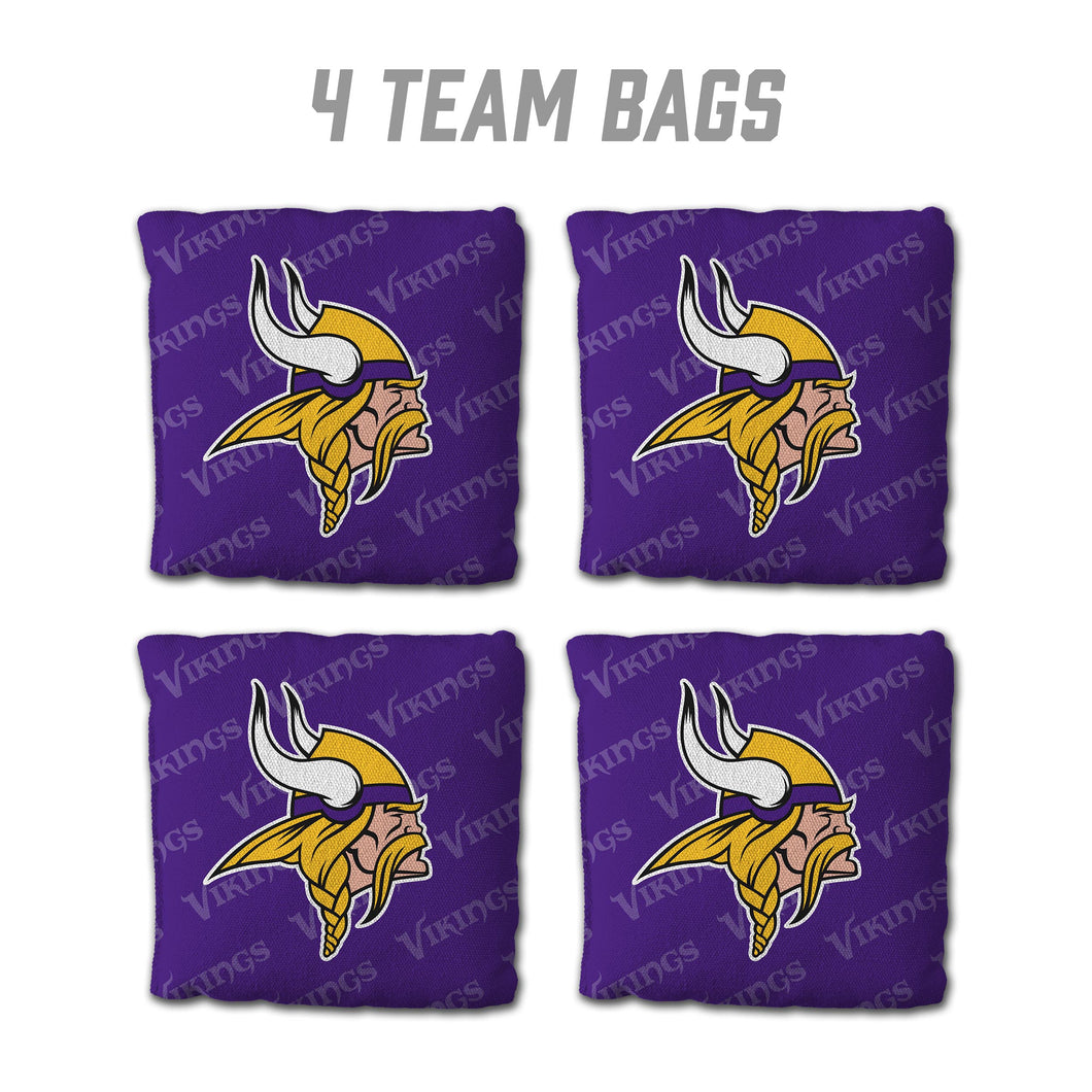 Minnesota Vikings Cornhole Bags 4 Pack - Purple
