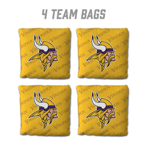 Minnesota Vikings Cornhole Bags 4 Pack - Yellow