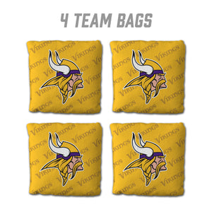 Minnesota Vikings Cornhole Bags 4 Pack - Yellow