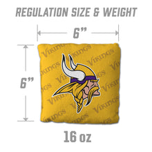 Minnesota Vikings Cornhole Bags 4 Pack - Yellow