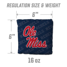 Mississippi Rebels Cornhole Bags  4 Pack - Blue