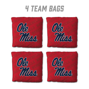 Mississippi Rebels Cornhole Bags  4 Pack - Red