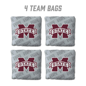 Mississippi State Bulldogs Cornhole Bags  4 Pack - Gray