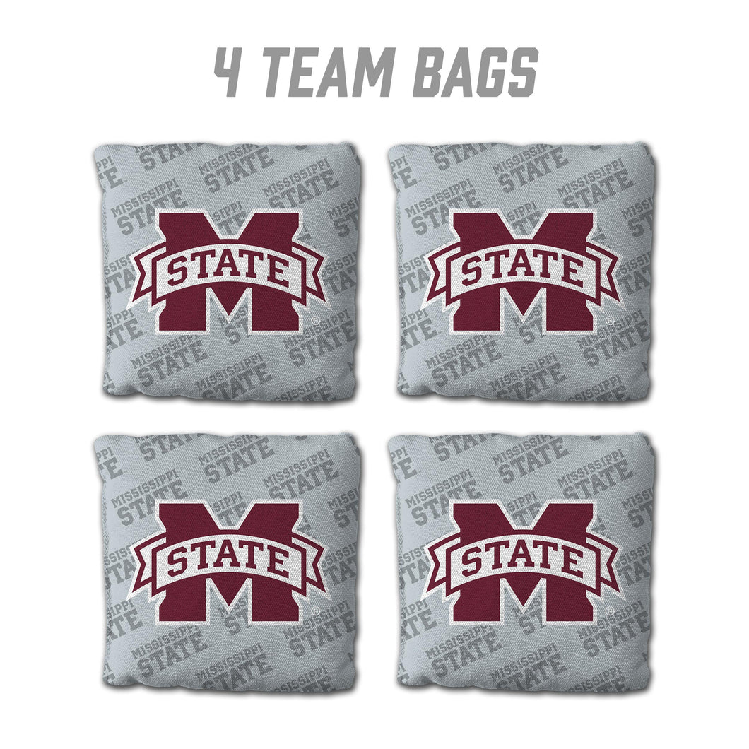 Mississippi State Bulldogs Cornhole Bags  4 Pack - Gray