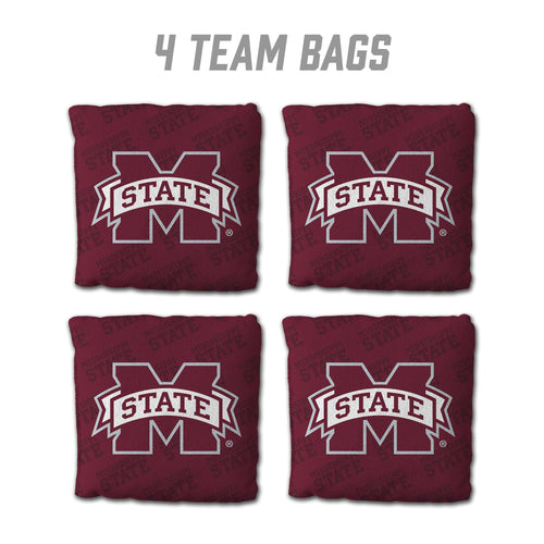 Mississippi State Bulldogs Cornhole Bags 4 Pack - Maroon