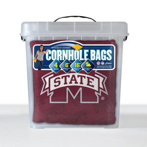 Mississippi State Bulldogs Cornhole Bags 4 Pack - Maroon