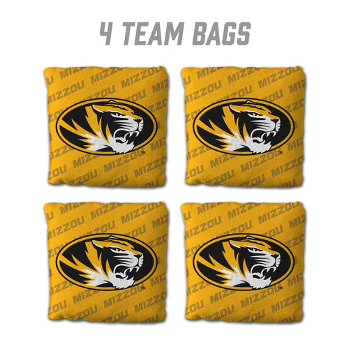 Missouri Tigers Cornhole Bags  4 Pack - Yellow