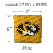 Missouri Tigers Cornhole Bags  4 Pack - Yellow
