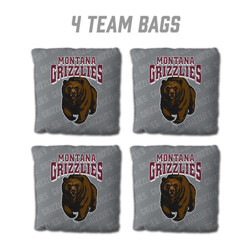 Montana Grizzlies Cornhole Bags  4 Pack - Gray