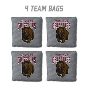 Montana Grizzlies Cornhole Bags  4 Pack - Gray