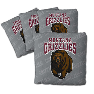 Montana Grizzlies Cornhole Bags  4 Pack - Gray