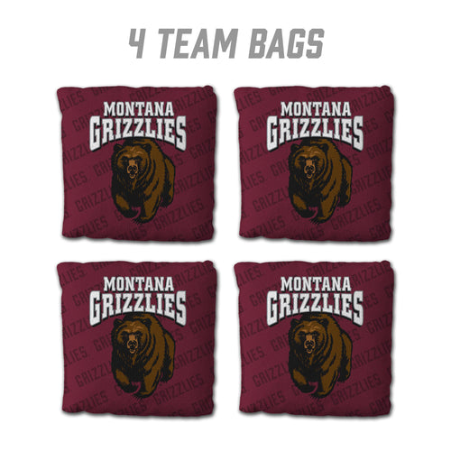 Montana Grizzlies Cornhole Bags  4 Pack - Maroon