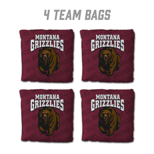 Montana Grizzlies Cornhole Bags  4 Pack - Maroon