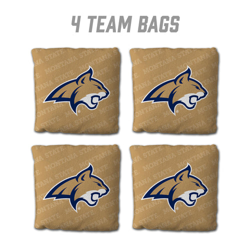 Montana State Bobcats Cornhole Bags 4 Pack - Gold