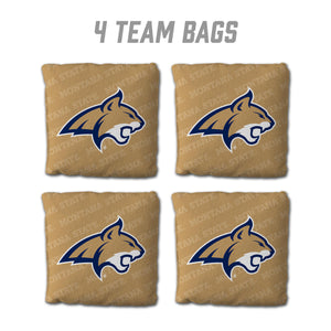 Montana State Bobcats Cornhole Bags 4 Pack - Gold