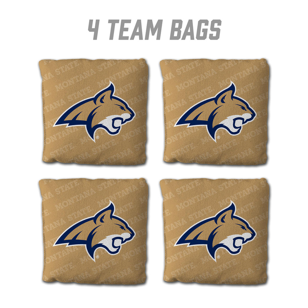 Montana State Bobcats Cornhole Bags 4 Pack - Gold