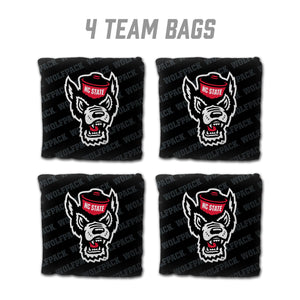 NC State Wolfpack Cornhole Bags 4 Pack - Black
