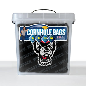 NC State Wolfpack Cornhole Bags 4 Pack - Black
