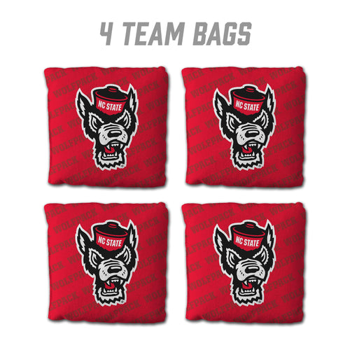NC State Wolfpack Cornhole Bags 4 Pack - Red