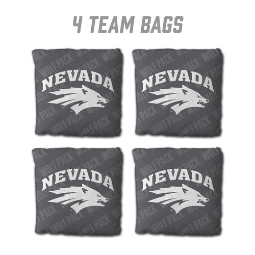 Nevada Wolf Pack Cornhole Bags 4 Pack - Gray