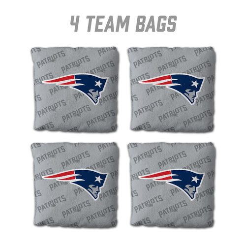 New England Patriots Cornhole Bags 4 Pack - Gray