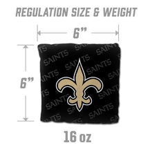 New Orleans Saints Cornhole Bags 4 Pack - Black