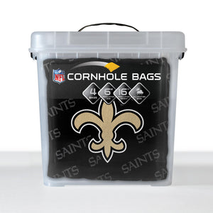 New Orleans Saints Cornhole Bags 4 Pack - Black