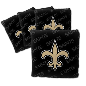 New Orleans Saints Cornhole Bags 4 Pack - Black