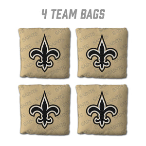 New Orleans Saints Cornhole Bags 4 Pack - Gold