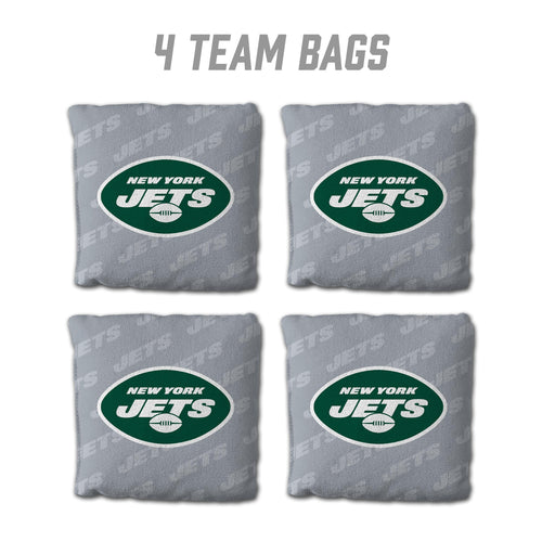 New York Jets Cornhole Bags 4 Pack - Gray