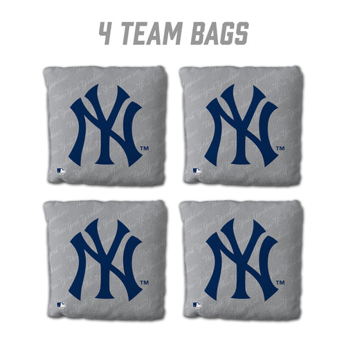 New York Yankees Cornhole Bags - 4 Pack - Gray