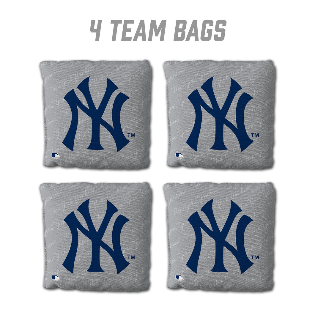 New York Yankees Cornhole Bags - 4 Pack - Gray