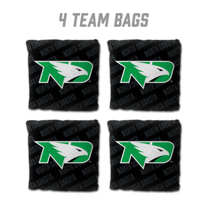 North Dakota Fighting Hawks Cornhole Bags 4 Pack - Black