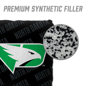 North Dakota Fighting Hawks Cornhole Bags 4 Pack - Black