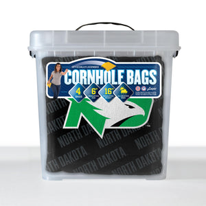 North Dakota Fighting Hawks Cornhole Bags 4 Pack - Black