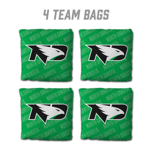 North Dakota Fighting Hawks Cornhole Bags  4 Pack - Green