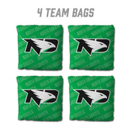 North Dakota Fighting Hawks Cornhole Bags  4 Pack - Green