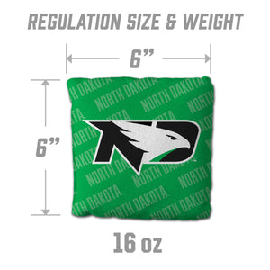 North Dakota Fighting Hawks Cornhole Bags  4 Pack - Green