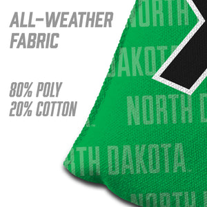 North Dakota Fighting Hawks Cornhole Bags  4 Pack - Green